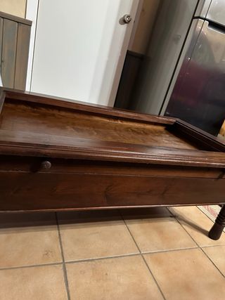 Juego mesa centro y auxiliar madera