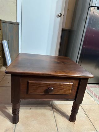 Juego mesa centro y auxiliar madera