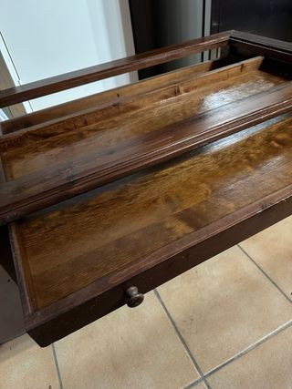 Juego mesa centro y auxiliar madera