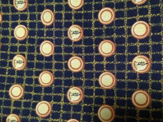 Cravatta Trussardi seta fantasia cerchi oro