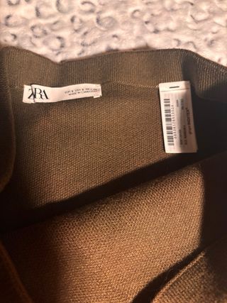 Falda de punto verde