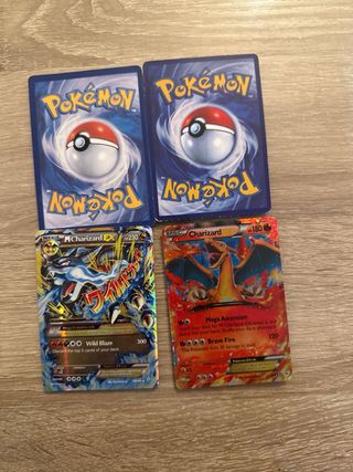 Lote 4 Cartas Pokémon Charizard EX Mega