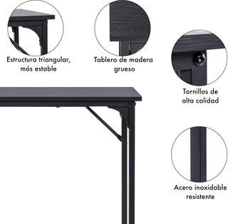 Scrivania Ufficio Legno e Metallo 80x40cm