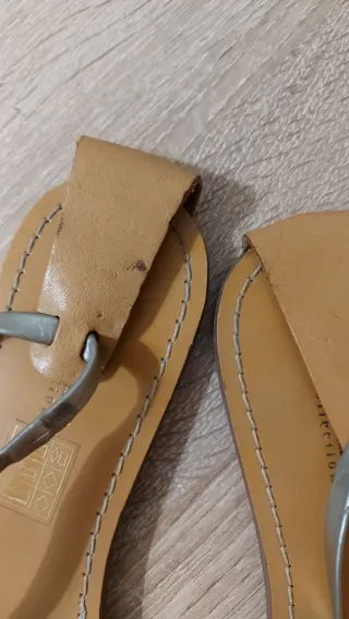 Set 2 sandali donna beige e argento