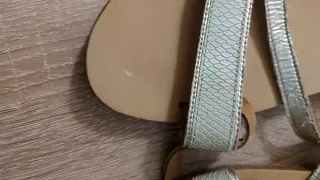 Set 2 sandali donna beige e argento