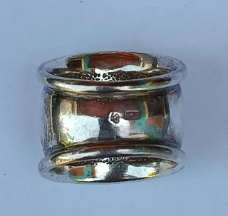 Sortija Plata Turquesa Ovalada.  Nuevo