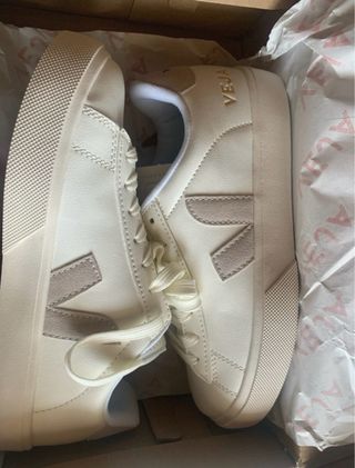 Zapatillas Veja Deportivas Mujer Beige/Blanco