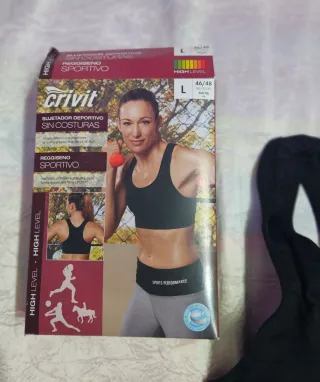 Sujetador deportivo Crivit Negro