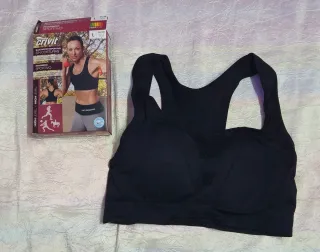 Sujetador deportivo Crivit Negro