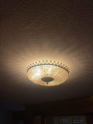 Lámpara de Techo Cristal y Metal