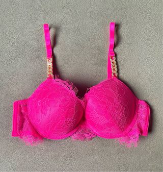 Conjunto lencería Victoria's Secret Rosa encaje