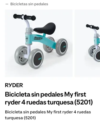 Bicicleta de equilibrio Ryder azul
