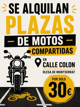 Plazas de motos compartidas en Olesa de Montserrat