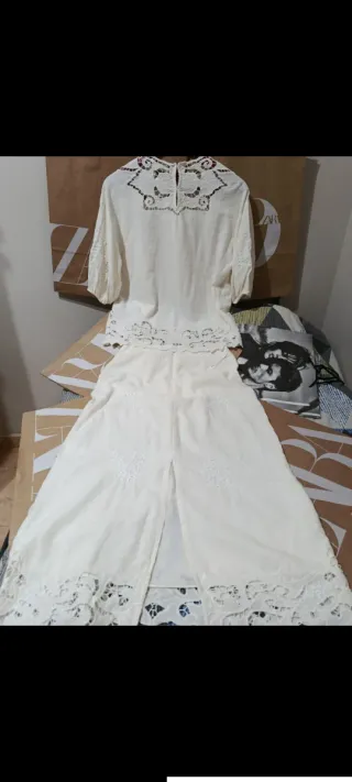 Conjunto falda y blusa blanco