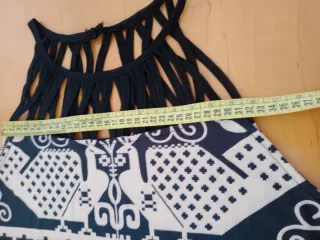 Vestido mujer negro y beige