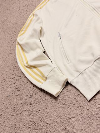 Adidas Sudadera con Cremallera y Logo Dorado