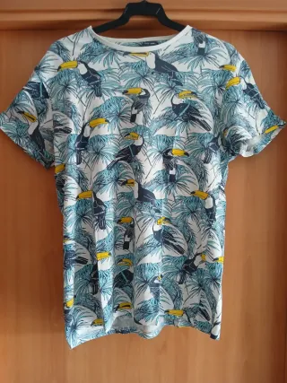 Camiseta Estampada Tropical Hombre