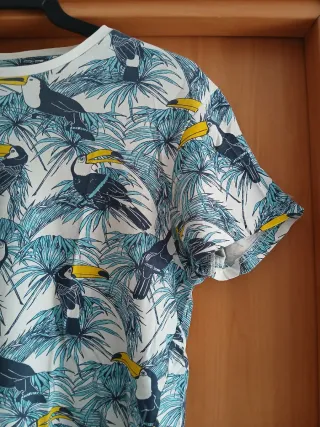 Camiseta Estampada Tropical Hombre