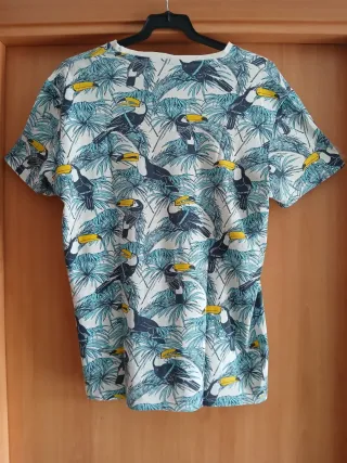 Camiseta Estampada Tropical Hombre