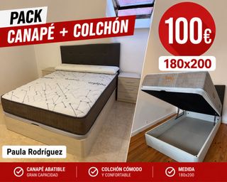 Pack Canapé + Colchón 180x200  (OFERTAS)