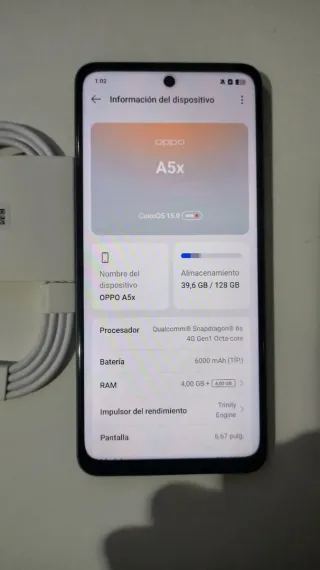 OPPO A5X 128GB Negro