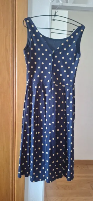 Vestido retro estilo lunares algodón ligero