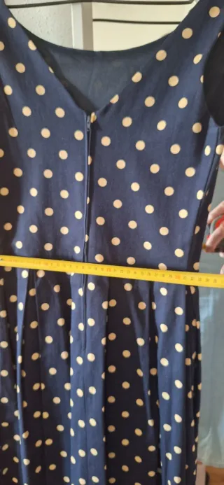 Vestido retro estilo lunares algodón ligero