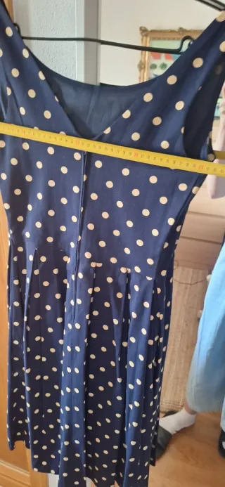 Vestido retro estilo lunares algodón ligero