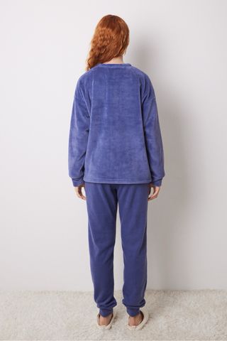 Pijama polar Snoopy azul y blanco