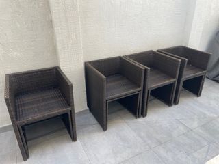 Juego de sillones + mesitas individuales