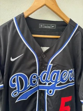 Camiseta Nike Dodgers Talla L Negra y Azul