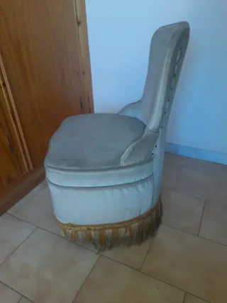 Sillón descalzatorio vintage terciopelo años 70