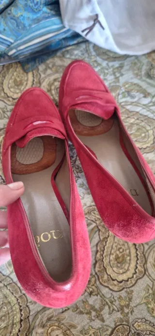 Chloé Zapatos de Tacón Rojos Suede