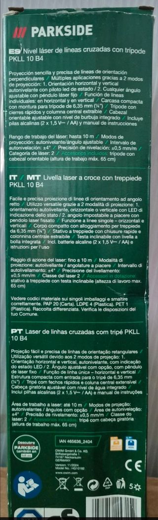 Nivel láser de líneas cruzadas con trípode