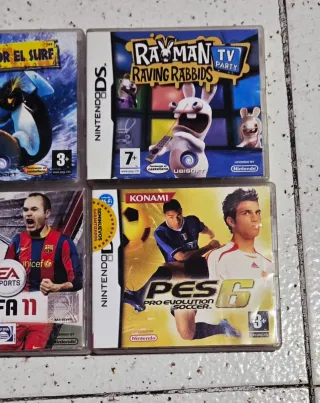 Lote 4 Juegos Nintendo DS: FIFA 11, PES 6, Rayman,