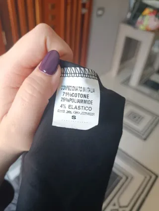 Abito nero midi maniche a palloncino Made in Italy