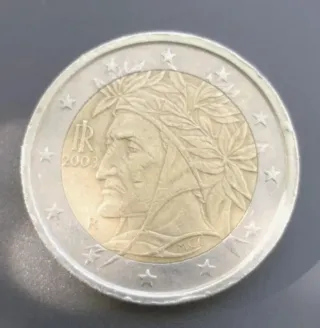 Moneda 2 Euros Italia 2003 Dante