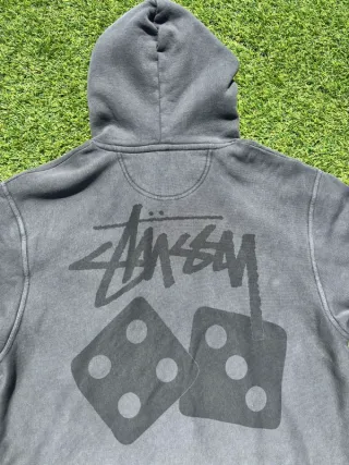 Sudadera Stüssy Dice Logo - Pigment Dyed Grey
