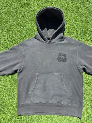 Sudadera Stüssy Dice Logo - Pigment Dyed Grey