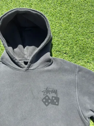 Sudadera Stüssy Dice Logo - Pigment Dyed Grey