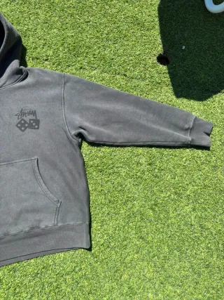 Sudadera Stüssy Dice Logo - Pigment Dyed Grey