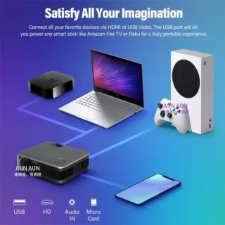 Proyector Mini 4K AUN A30 Negro