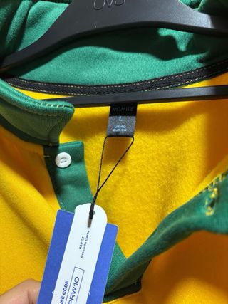 Felpa con stampa Brasile Giallo/Verde L