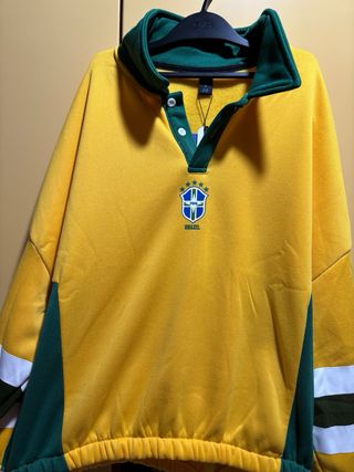 Felpa con stampa Brasile Giallo/Verde L