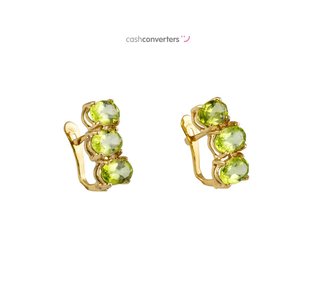 pendientes oro 18k con piedra
