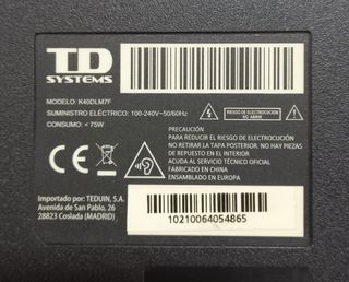 TV Smart TV 40" TD SYSTEMS