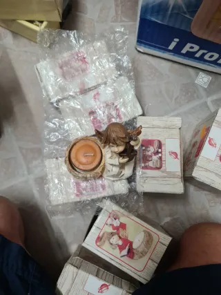 Portacandele angelo con candela