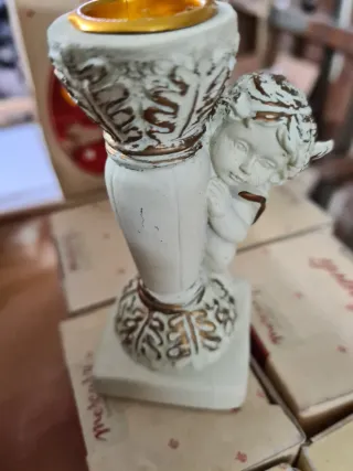 Portacandele angelo con candela