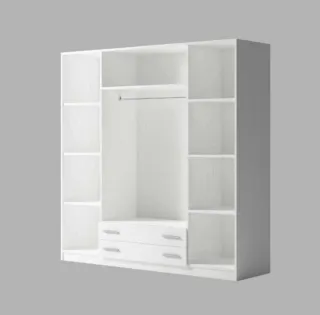 Armario de madera beige y marrón
