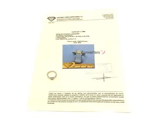 sortija oro 18k con piedra con diamante